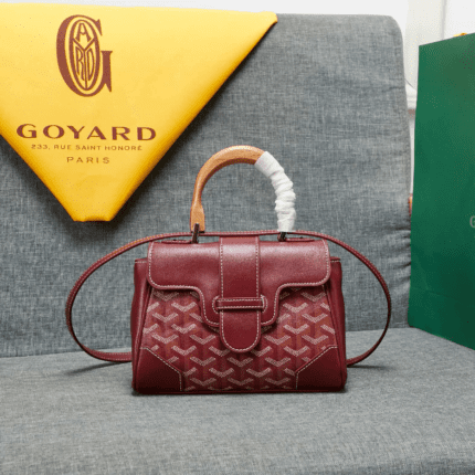 Goyard mini sigon Saddle bag Wine red Size:18*15*20*9cm