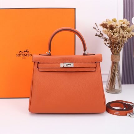Hermès Kelly ???????????????? Calf Sliver hardware Orange size: ????????????????/ ????????????????