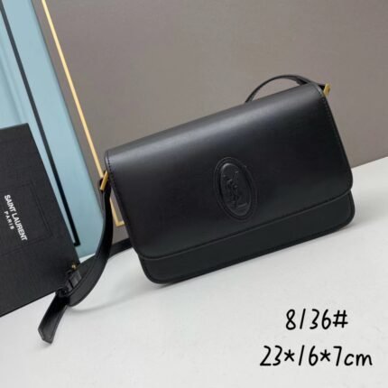 YSL solferino box cowhide shoulder bag size: 23*16*7.5cm