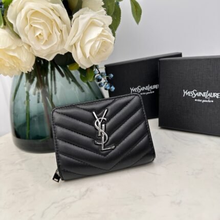 YSL SLP short round zipper money clip wallet 1890 size:12*10*3CM