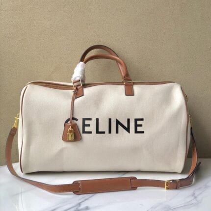 CELINE new travel bag canvas White 8029 size: 50 * 28* 22.5cm