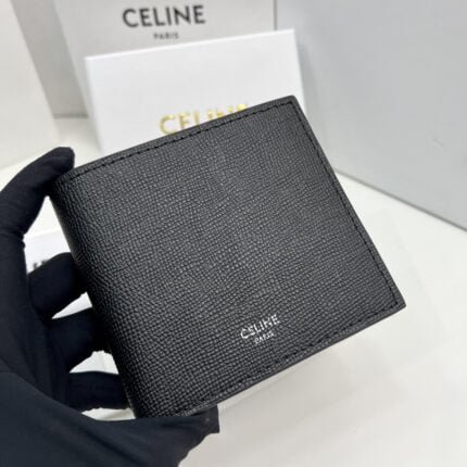 CELINE Black printing Short Wallet Size:11*10*5cm