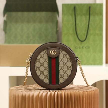 GUCCI / GG OPHIDIA GG Round bag size: 18*18*4.5cm