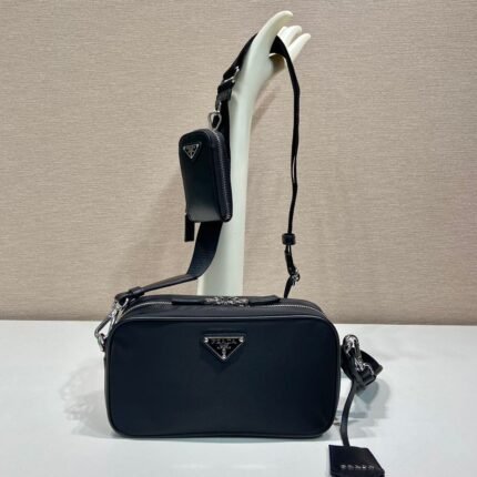 Prada nylon small messenger bag 1bh197a size: 22*12*7.5cm