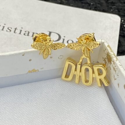 Dior letter earrings, same material, new elegant and elegant earrings, best-selling model (复制)