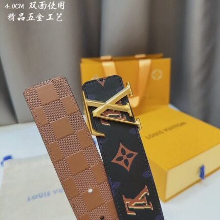 Louis Vuitton belt matching design uses high-quality electroplated hardware