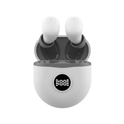 B10 Bluetooth headset, high-definition LED power display, heavy bass, real-time power monitoring, Hifi sound quality,White