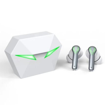 B82 Bluetooth headset, in-ear design, unique Batman appearance design, ultra-low latency, easier game gaming LED indicator White