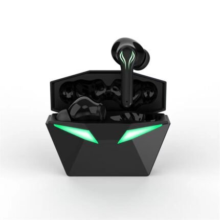 B82 Bluetooth headset, in-ear design, unique Batman appearance design, ultra-low latency, easier game gaming LED indicator Black