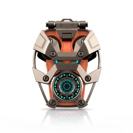 B88 stand-less Bluetooth headset, mecha-powered planet design, full of technology, low latency, ENC call noise reduction, orange