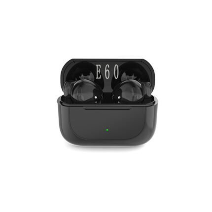 E60 Bluetooth headset, super mini, easy to carry, semi-in-ear design, Hifi sound quality, heavy bass sound effect Black