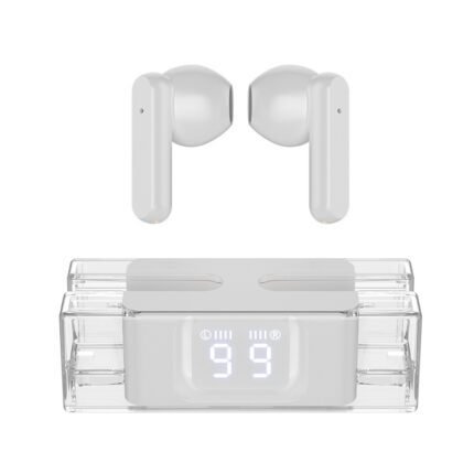 E90 Bluetooth headset with high-definition LED power display, heavy bass, real-time power monitoring, Hifi sound quality,grey