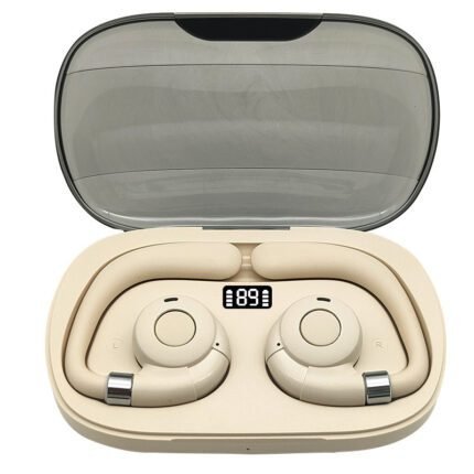 G116 new open-back headphones, high-definition LED power display, real-time power monitoring, air-guided sound technology, yellow