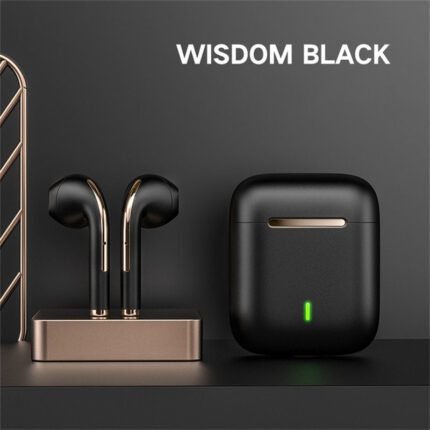 J18 Bluetooth headset, semi-in-ear design, comfortable to wear, Hifi sound quality, heavy bass sound effect, colorful design Black