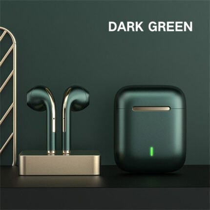 J18 Bluetooth headset, semi-in-ear design, comfortable to wear, Hifi sound quality, heavy bass sound effect, colorful design green