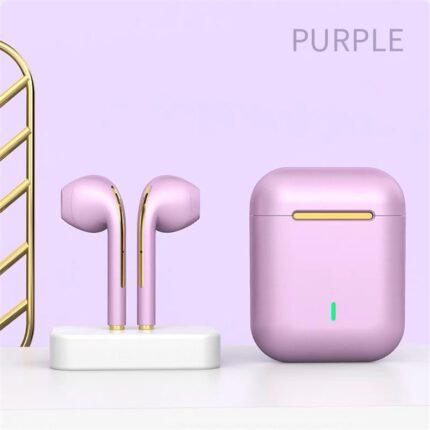 J18 Bluetooth headset, semi-in-ear design, comfortable to wear, Hifi sound quality, heavy bass sound effect, colorful design PURPLE