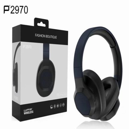 p2970 Bluetooth headset features AUX (3.5mm round hole), card, FM, barrier-free link within a transmission distance of 10 meters Blue