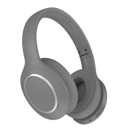 p6066 wireless headset with deep noise reduction AUX (3.5mm round hole), plug-in card, FM, barrier-free link within 10 meters grey