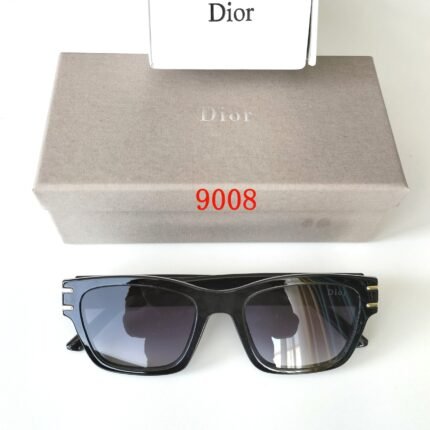 Dior black and dark blue gradient polarized square sunglasses neutral