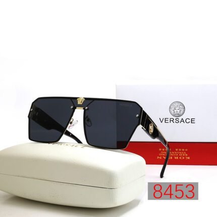 VERSACE large frame fashionable black sunglasses