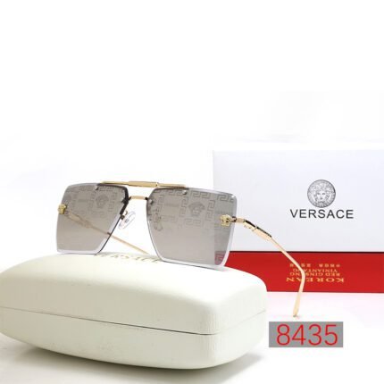 VERSACE gold and gray printed sunglasses