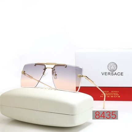 VERSACE gold and transparent light purple pink gradient sunglasses