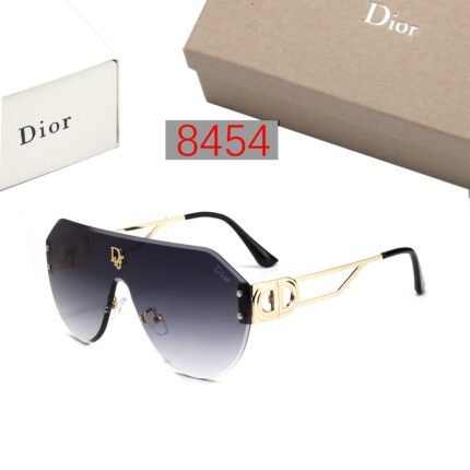 Dior deep purple gradient large frame gold rimmed sunglasses