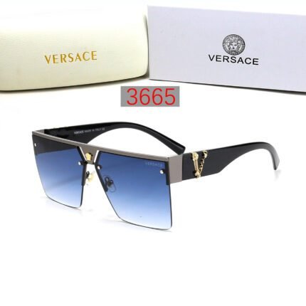 VERSACE black and light blue gradient half frame sunglasses