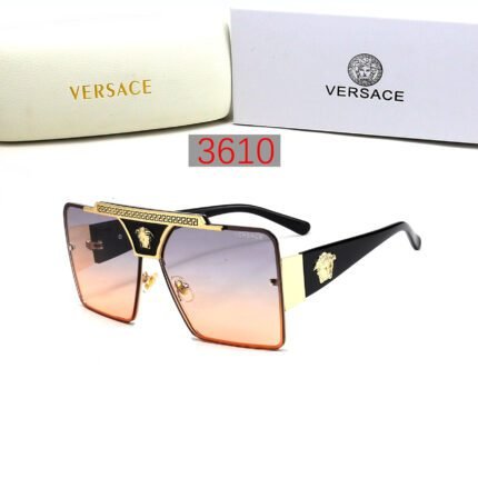 VERSACE black and pink purple gradient gold decorative sunglasses