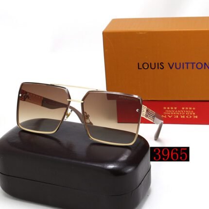 Louis Vuitton brown gradient square double beam sunglasses