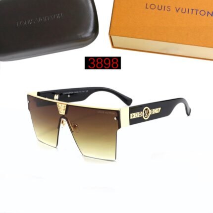 Louis Vuitton black edged brown gradient half frame sunglasses