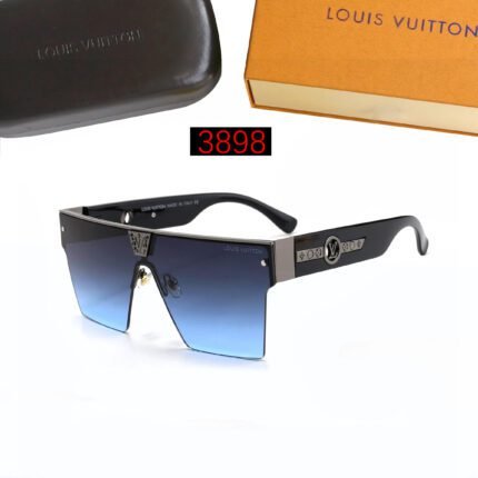 Louis Vuitton black edged blue gradient half frame sunglasses