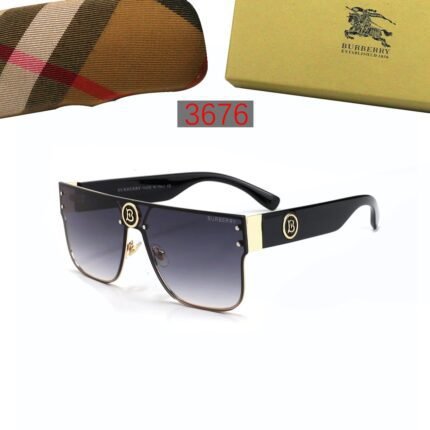 Burberry black and purple gradient logo decoration large sunglasses