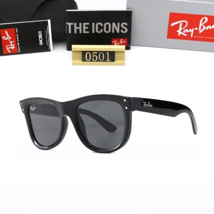 Ray Ban Classic Sunglasses Grey Green Lenses Unisex Retro Black