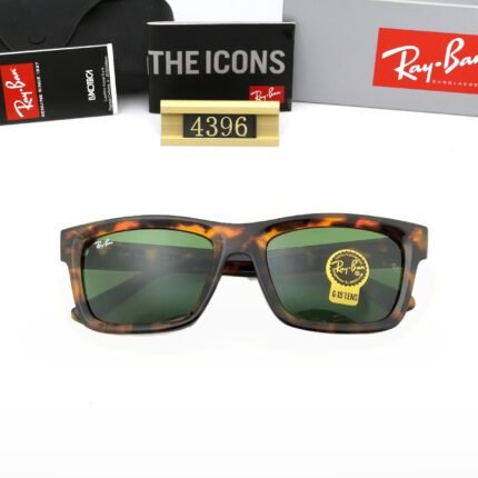 Ray Ban WARREN BIO-BASED Havana and Green Lens Sunglasses
