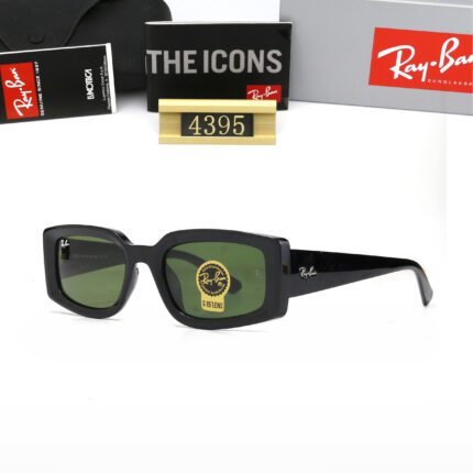 Ray Ban Kiliane BIO-BASED Black and Green Lens Sunglasses
