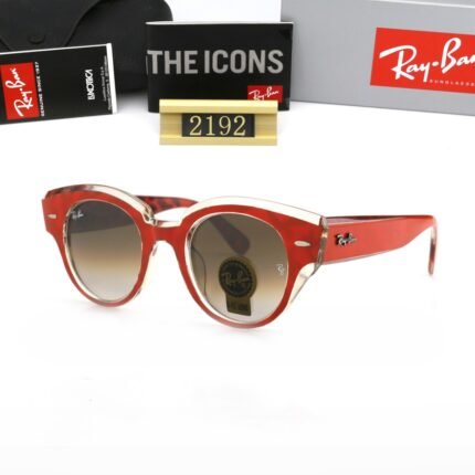 Ray Ban WAYFARER acrylic orange frame and brown gradient lens circular frame sunglasses for both men and women