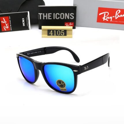 Ray Ban WAYFARER FOLDING CLASSIC Black and Green Sunglasses