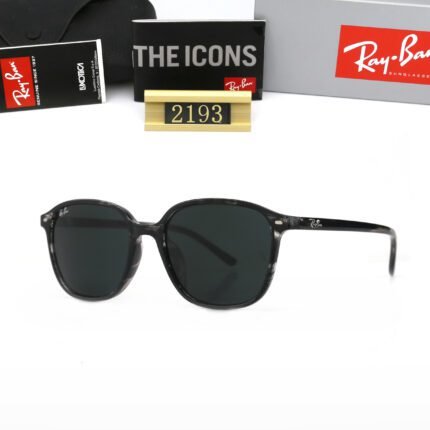 Ray Ban black matte thin frame rectangular frame sunglasses for both men and women
