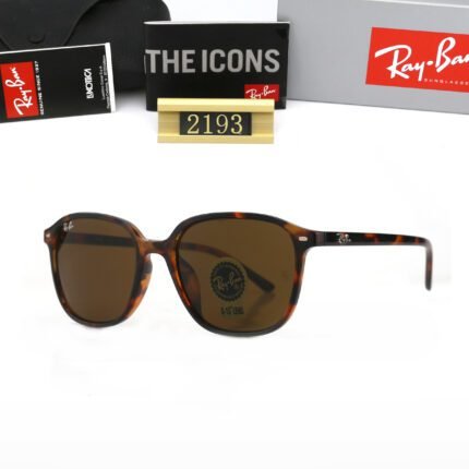 Ray Ban Havana frame and brown lens thin frame rectangular frame sunglasses for both men and women