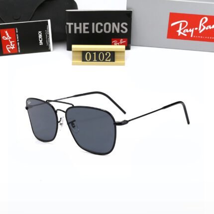 Ray Ban Caravan Black and Grey Reversed Sunglasses for Men and Women