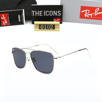 Ray Ban Caravan Silver and Dark Blue Reversed Sunglasses Available for Men and Women