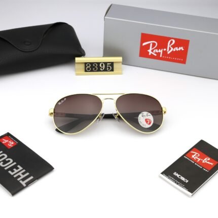 Ray Ban Aviator's new gold and brown sunglasses