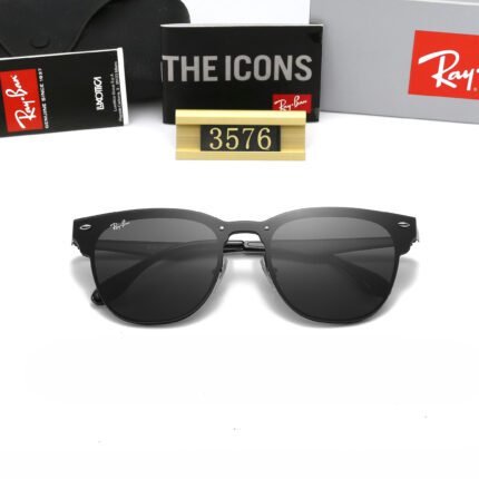 Ray Ban BLAZE CLUBMASTER Black Sunglasses Unisex