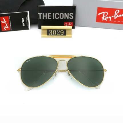 Ray Ban Outdoorsman Yellow and Green Matte Lens Sunglasses Unisex
