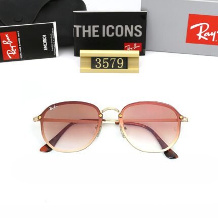 Ray Ban Gold Classic Standard Red and Gradient Rose Pink Sunglasses Unisex