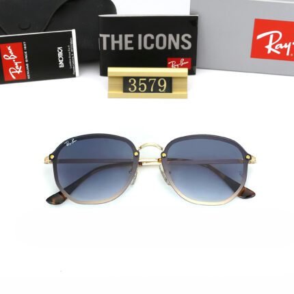 Ray Ban Gold Classic Standard navy matte sunglasses for both men and women