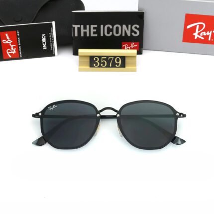 Ray Ban Gold Classic Standard Black Sunglasses Unisex