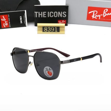 Ray Ban Black Square Frame Polarized Sunglasses Neutral