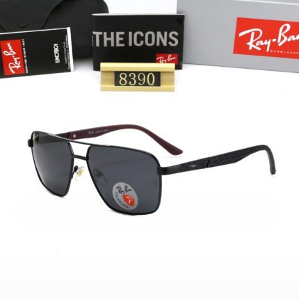 Ray Ban black and gray outdoor large frame double beam sunglasses